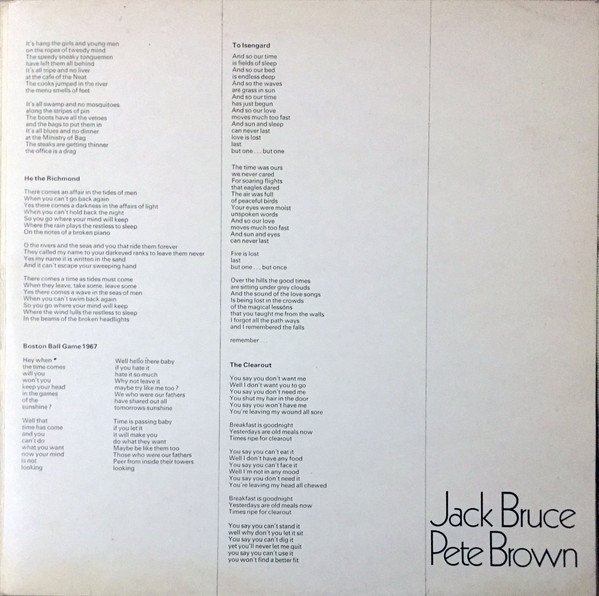 Jack Bruce - Songs For A Tailor - Image 4