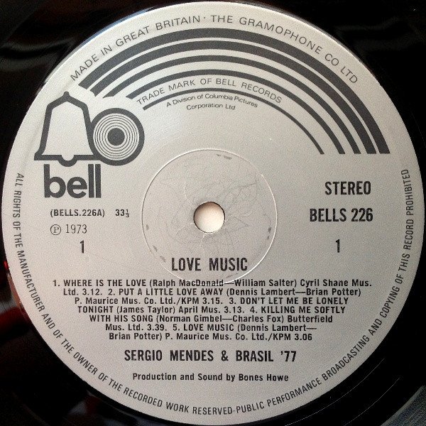 Sergio Mendes And Brasil '77* - Love Music - Image 3