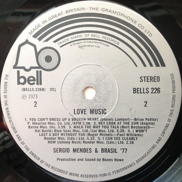 Sergio Mendes And Brasil '77* - Love Music - Image 4