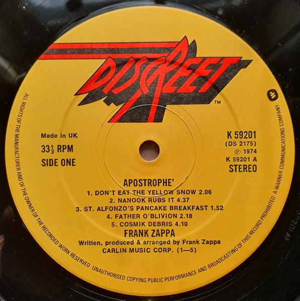 Frank Zappa - Apostrophe (') - Image 3