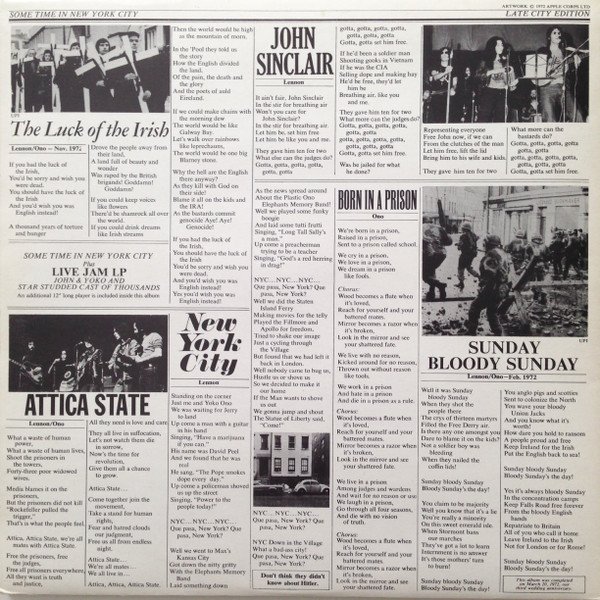 John & Yoko* / Plastic Ono Band* With Elephant's Memory* And Invisible Strings - Some Time In New York City - Imagen 4