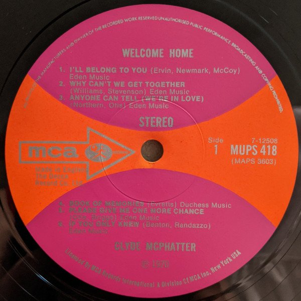 Clyde McPhatter - Welcome Home - Image 3