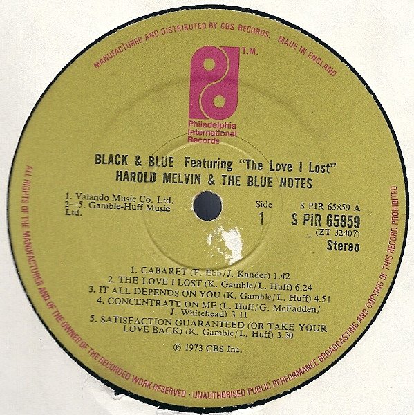 Harold Melvin & The Blue Notes* - Black & Blue - Image 3