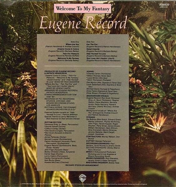 Eugene Record - Welcome To My Fantasy - Imagen 2