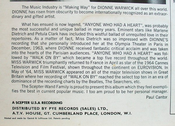 Dionne Warwick - Make Way For Dionne Warwick - Image 5