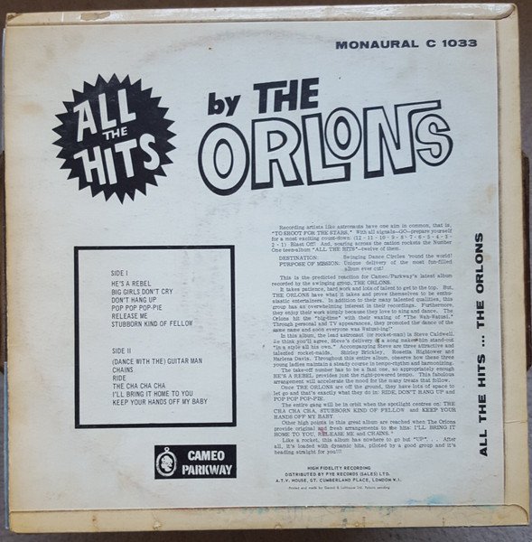 The Orlons - All The Hits By The Orlons - Image 2