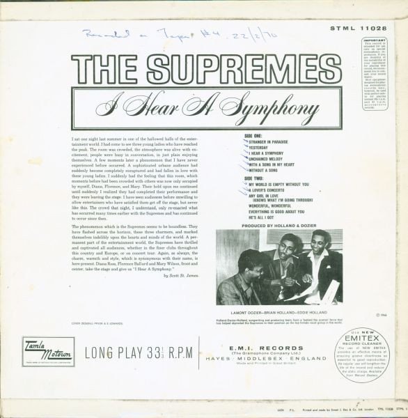 The Supremes - I Hear A Symphony - Image 2