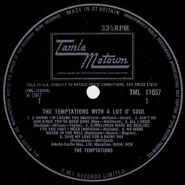 The Temptations - The Temptations With A Lot O' Soul - Imagen 3