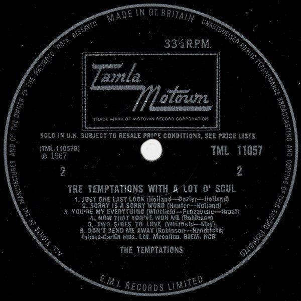 The Temptations - The Temptations With A Lot O' Soul - Imagen 4