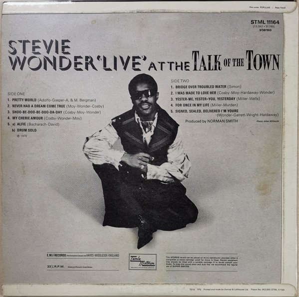 Stevie Wonder - 'Live' At The Talk Of The Town - Imagen 2
