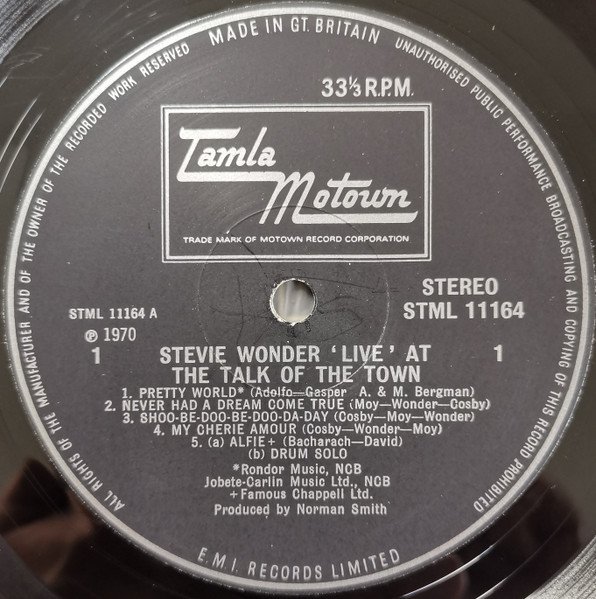 Stevie Wonder - 'Live' At The Talk Of The Town - Imagen 3
