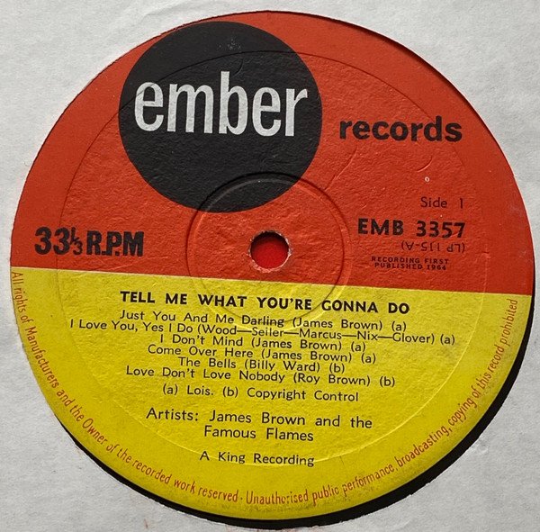James Brown & The Famous Flames - Tell Me What You're Gonna Do - Image 5
