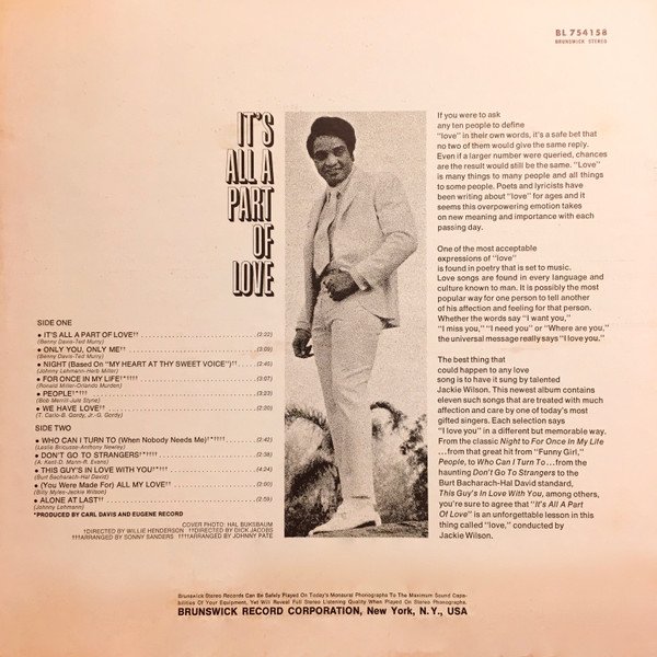 Jackie Wilson - It's All A Part Of Love - Image 2