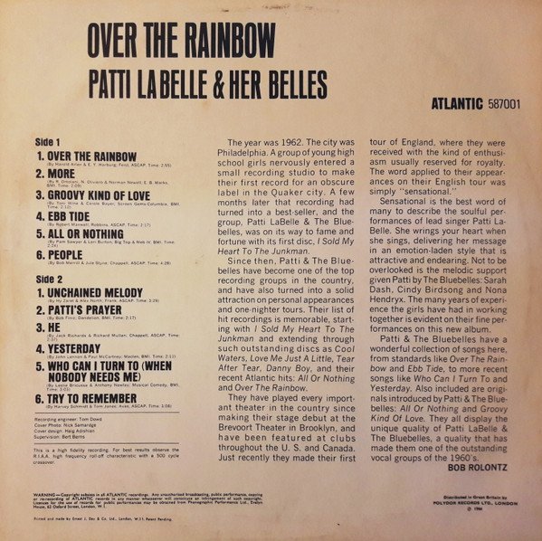 Patti LaBelle & Her Belles* - Over The Rainbow - Image 2