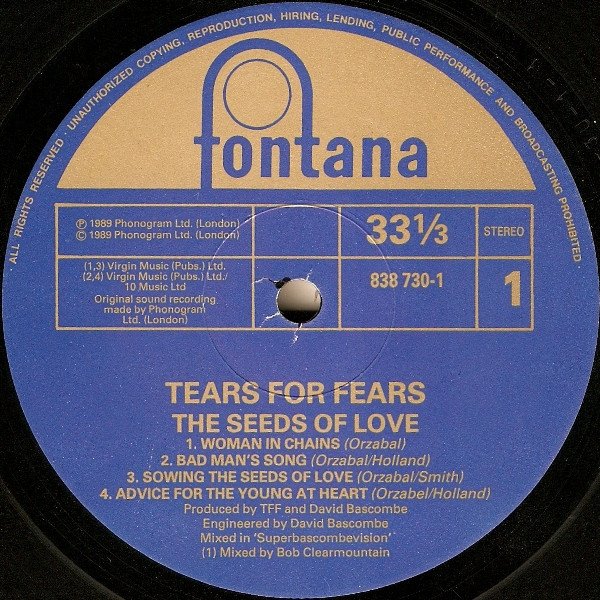 Tears For Fears - The Seeds Of Love - Image 3