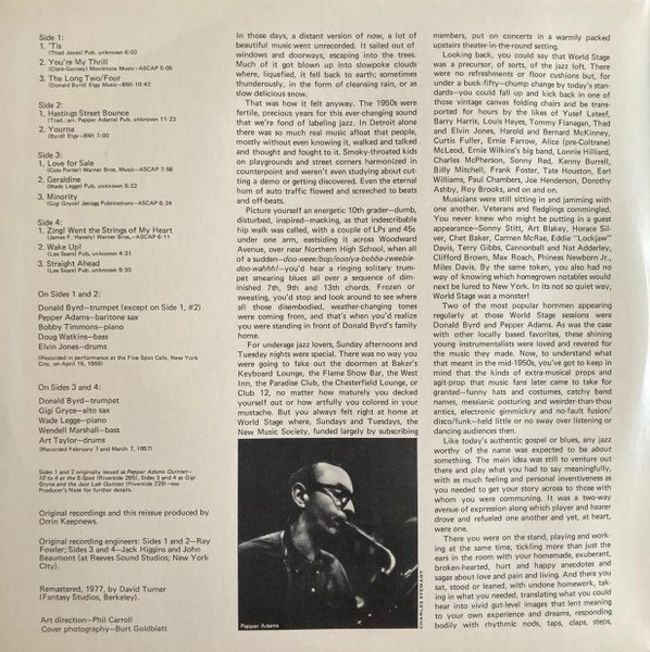 Donald Byrd With Pepper Adams And Gigi Gryce - Young Byrd - Imagen 2