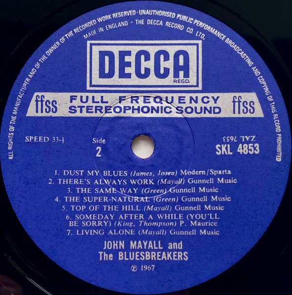 John Mayall And The Bluesbreakers* - A Hard Road - Imagen 4