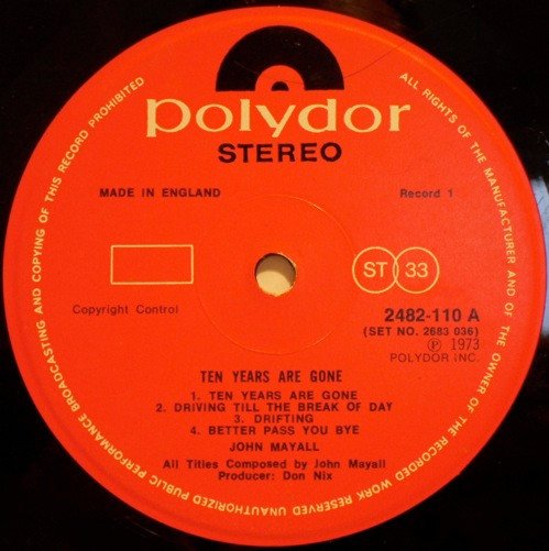 John Mayall - Ten Years Are Gone - Image 3