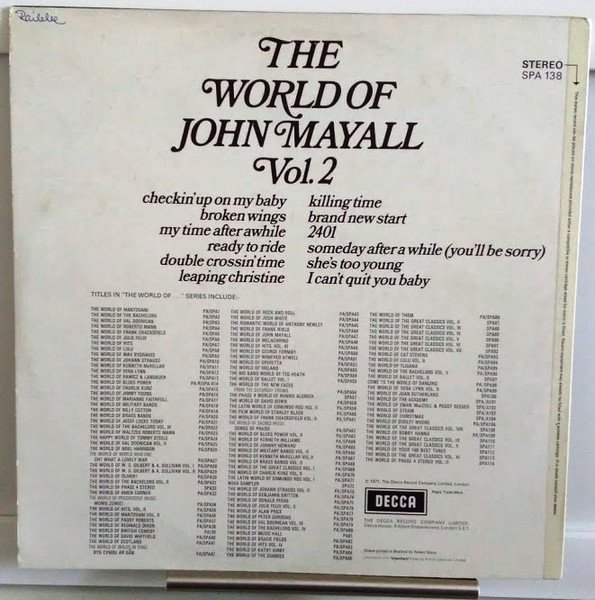 John Mayall - The World Of John Mayall Vol.2 - Imagen 2
